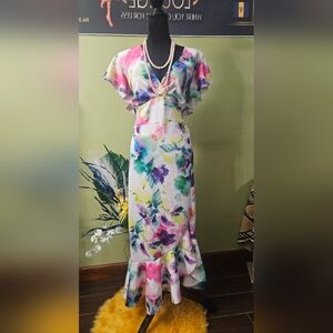 Long Tall Sally Floral Multicolor Maxi Dress